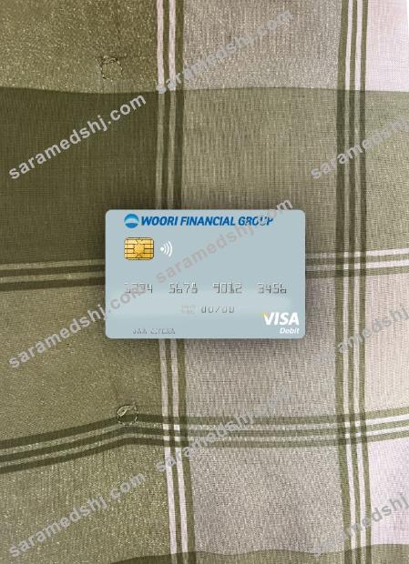 South Korea Woori Financial Group visa debit card photolook front